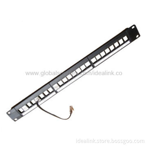 Blank Patch Panel, Supports Cat5e or Cat6 Keystone Jack and RJ45 Connector LAN CablingNew